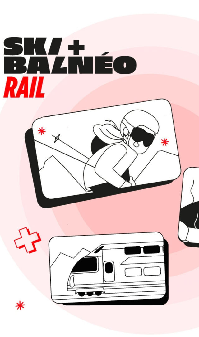 Affiche Ski + Balnéo Rail